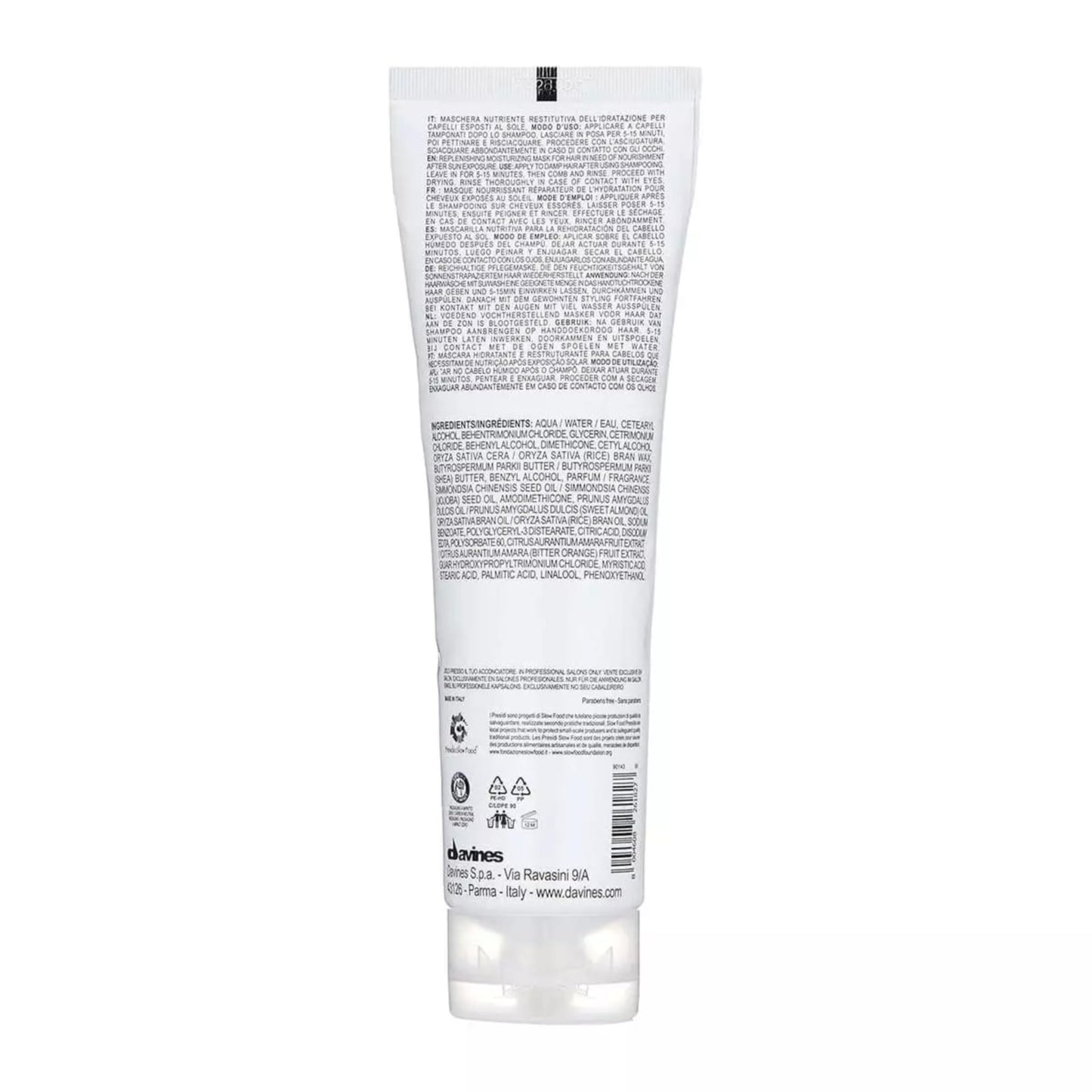 Davines SU Hair Mask, Restore Moisture And Hydrate Sun-Exposed Hair, Restore Softness To Dry And Dull Hair, 5.07 Fl. Oz.
