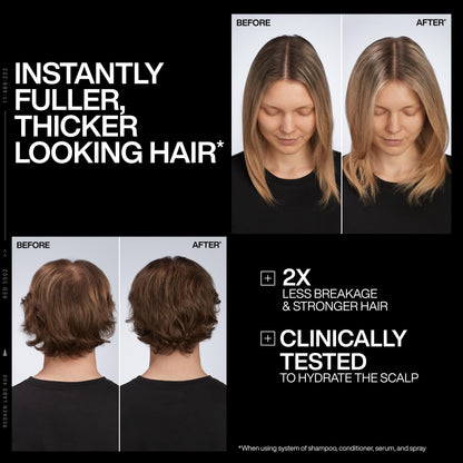 Redken Acidic Grow Full Instant Densifying Spray - Lightweight Root-Lift Hair Spray for Fuller, Thicker-Looking Hair, With Azelaic Acid, Heat Protection up to 450°F