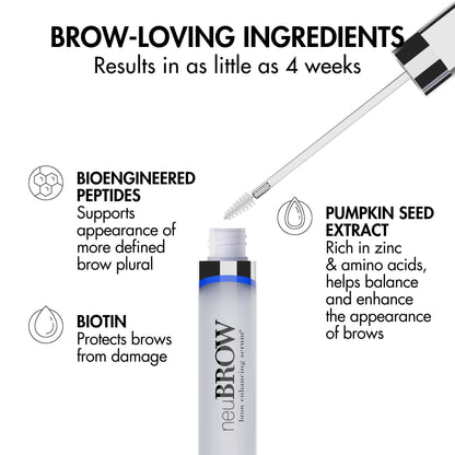 neuBROW Brow Enhancing Serum by Skin Research Laboratories - Eye Brow Serum for Defined, Fuller & Thicker-Looking Hair Brows - Advanced Formula Promotes Natural & Healthy Appearance of Brows