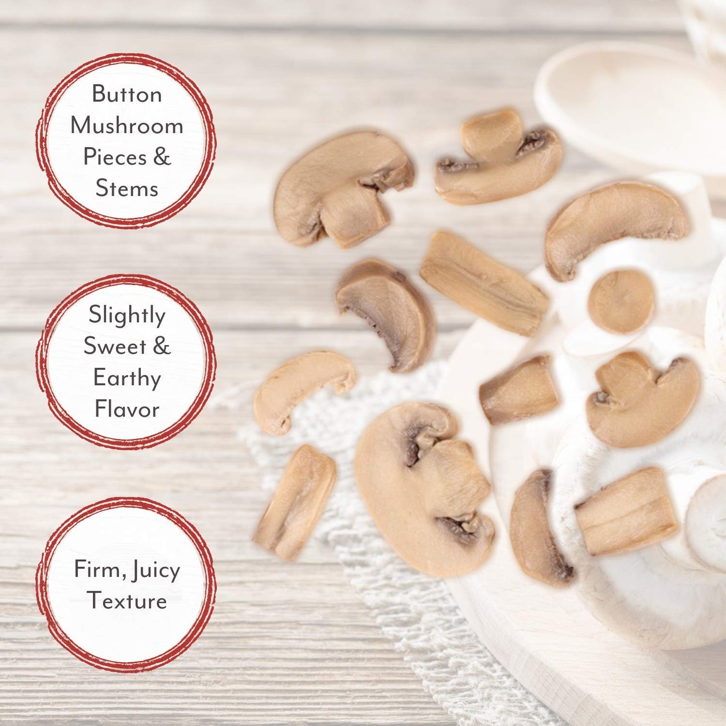 Roland Foods Button Mushrooms Pieces and Stems, Specialty Imported Food, 16 Ounce Can, Pack of 4