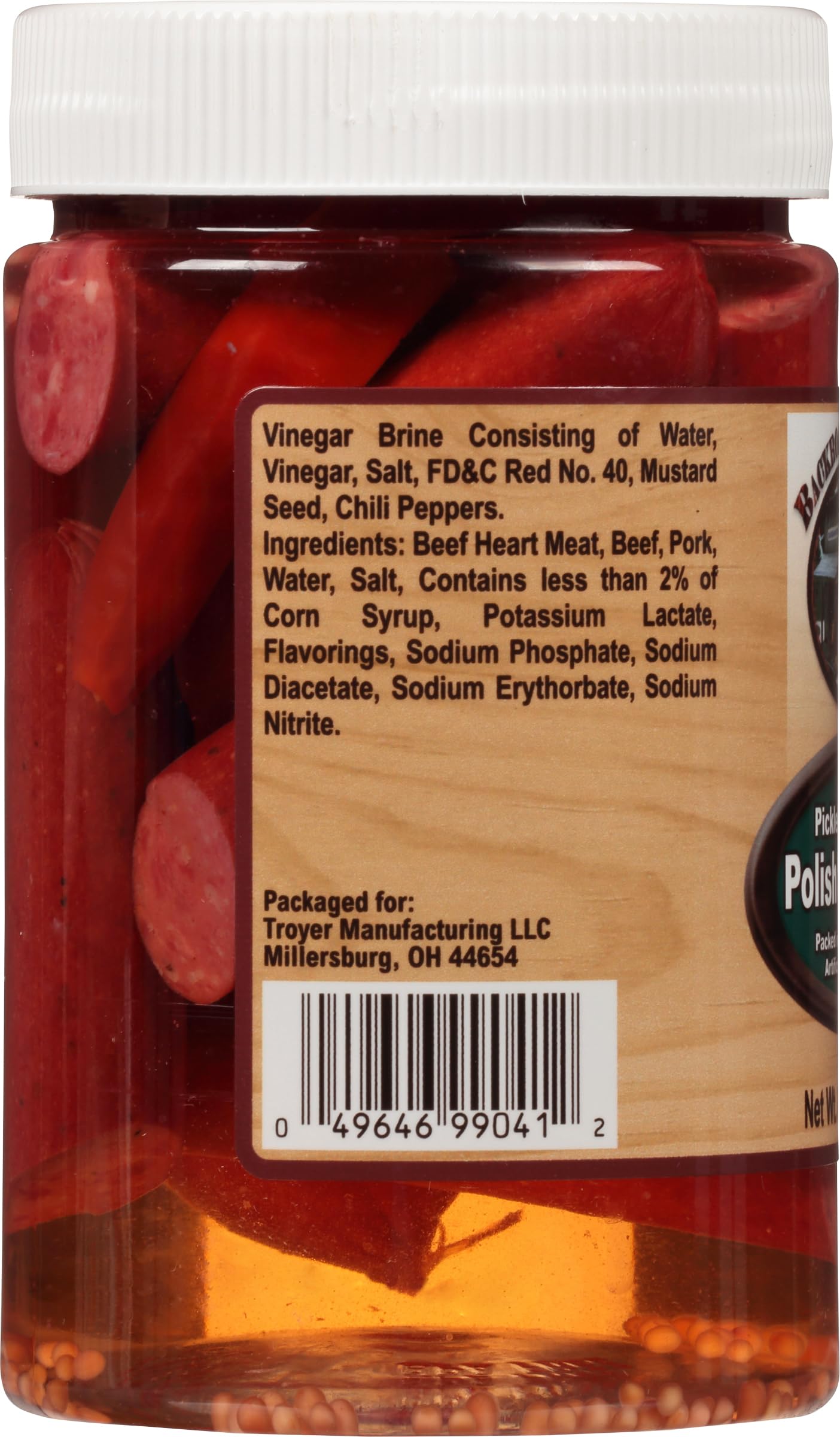 Backroad Country Pickled Smoked Polish Sausage, 8 Ounce Jar