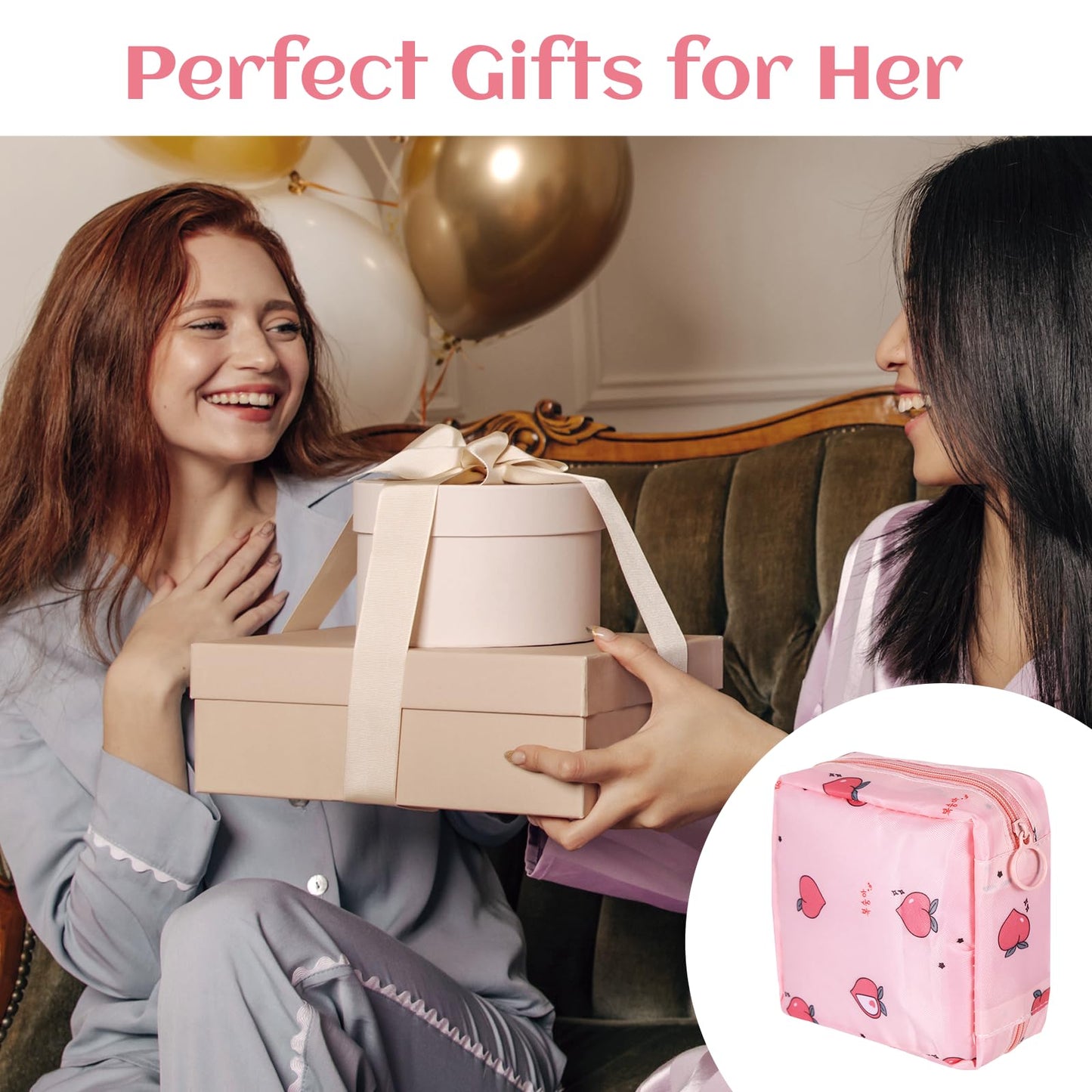 4Pcs Sanitary Napkin Storage Bag, Portable Period Bag for Teen Girls Woman, Pad Pouch Tampon for Purse, Reusable Zipper Period Pouches for Teen School Office Travel Feminine Care Organizer, Cute