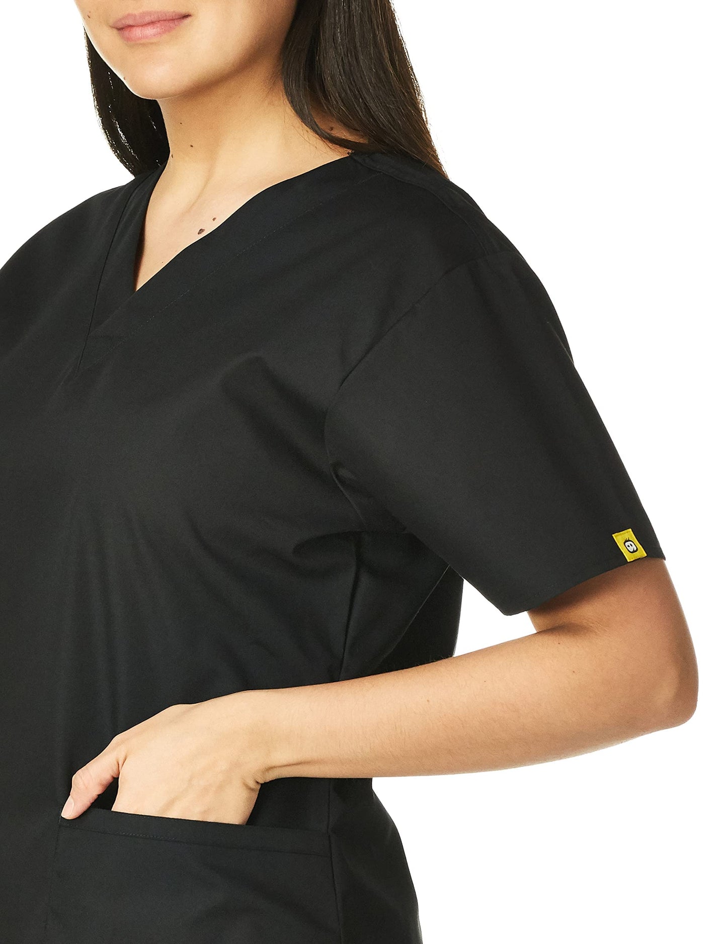 WonderWink womens Origins Bravo V-Neck Top, Black, XX-Small