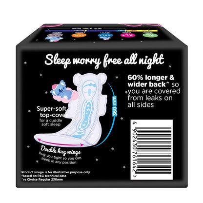 Whisper Ultra Night Sanitary Pads for Women, XXL+ 10 Napkins