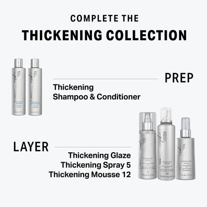 Platinum Thickening Mousse 12 | Volumizing Styler | Adds Fullness & Body | Humidity Protection Up To 48 hours | Density Plumping up tp 150% | Thermal Protection | All Hair Types