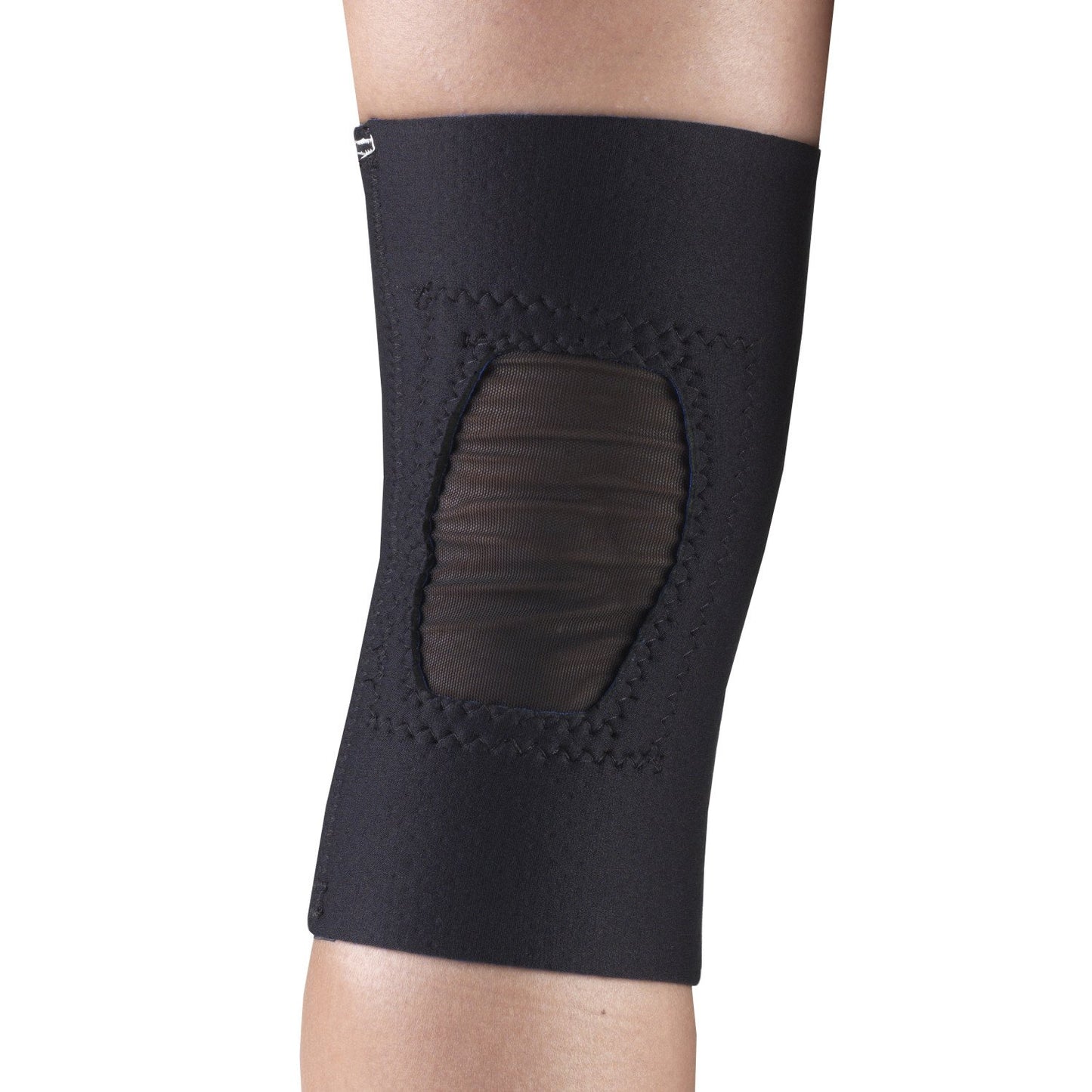 OTC Knee Support, Encircling Stabilizer Pad, Neoprene, Black, Medium