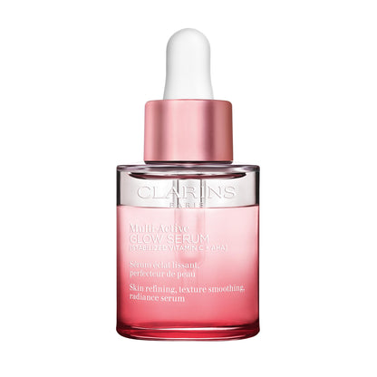 Clarins Multi-Active Brightening Glow Serum with Vitamin C + AHA | Visibly Brightens, Evens Tone, Smooths Texture + Refines Pores* | All Skin Types | 1 Fluid Ounce