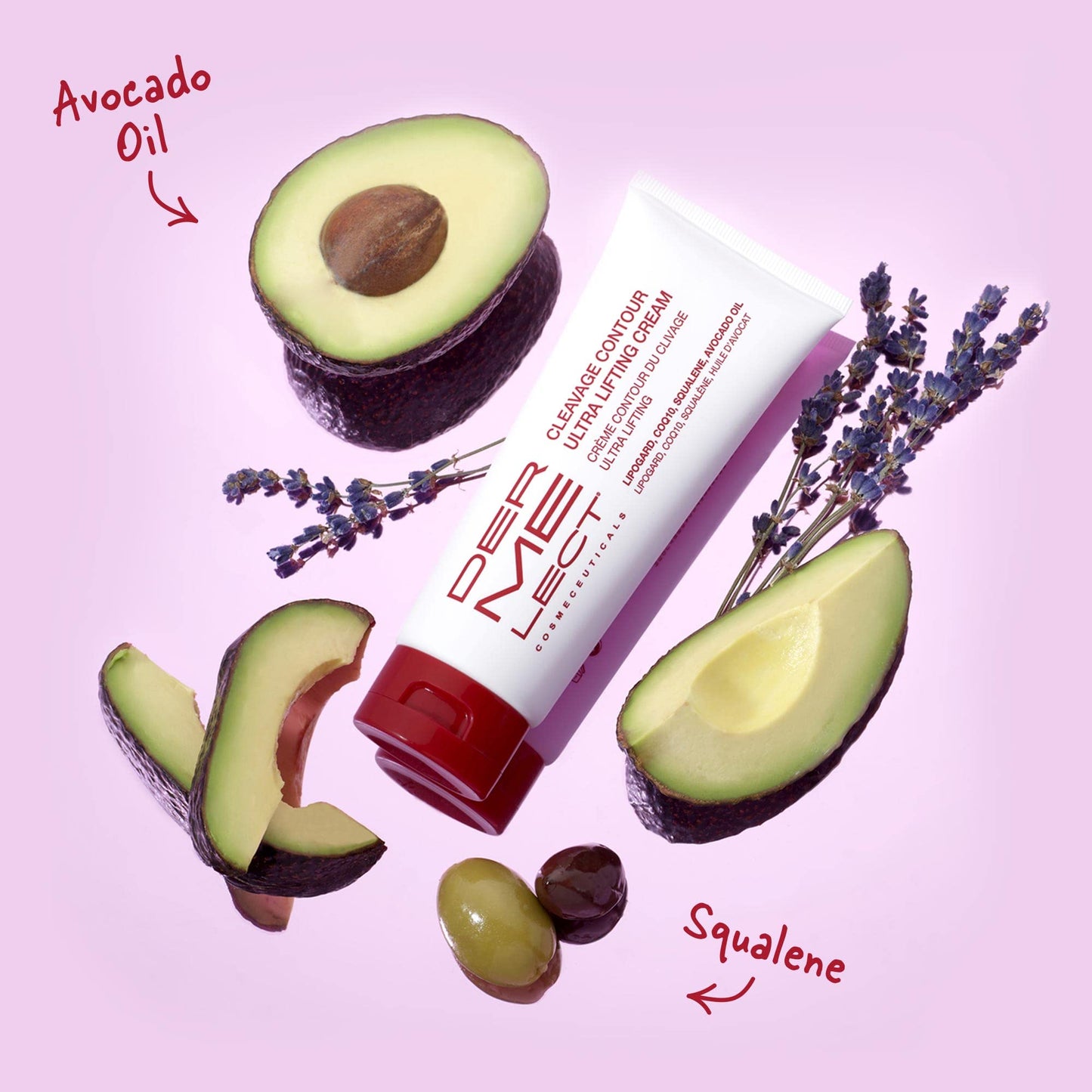 Dermelect Cleavage Contour Ultra Lifting Cream for Décolleté Anti Aging Cream with Squalene Jojoba Avocado Oil CoQ10 Hydrating Smoothing for Wrinkles Crepey Skin Sagging Bust Loss of Elasticity 4 oz