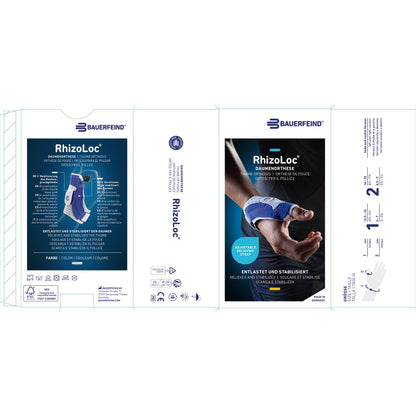 Bauerfeind - RhizoLoc - Thumb Stabilizer - Splint for Fast Relief from Painful Overuse, Restricts Thumb Joint Movement, Skier's Thumb Support, Adjustable & Comfortable