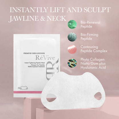 RéVive Neck & Chin Mask - Fermitif Jawline Shaper to Help Sculpt, Tone & Define Neck and Facial Skin - Helps to Improve the Appearance of Fine Lines, Wrinkles & Skin Texture