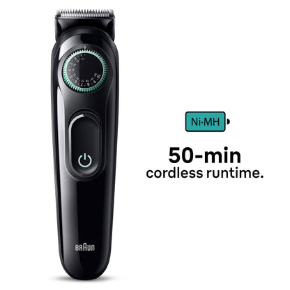 Braun All-In-One Style Kit Series 3 3450, 5-in-1 Trimmer for Men with Beard Trimmer, Ear & Nose Trimmer, Hair Clippers & More, Ultra-Sharp Blade, 40 Length Settings and Washable