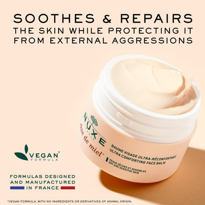 Nuxe Rêve de Miel Ultra Comforting Face Balm - Nourishing Cream for Dry & Sensitive Skin, 1.7 Oz