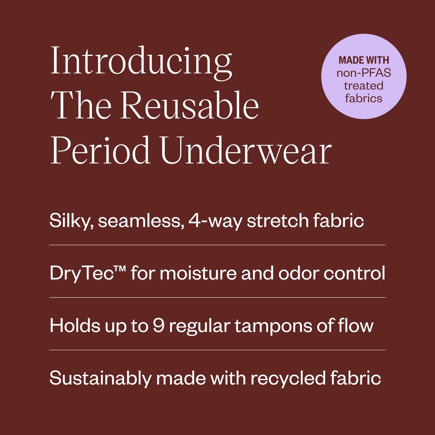 DIVA Reusable Period Underwear - Quick Dry Menstrual Underwear - Period Panties - Seamless Bikini, Black