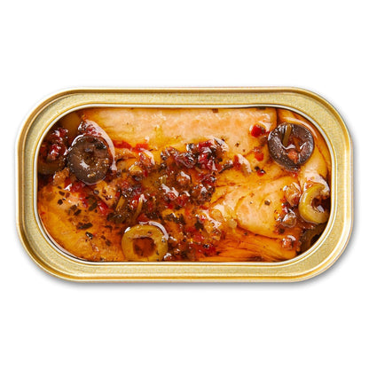 King Oscar Premium Salmon in Olive Oil, Mediterranean Style, 4.05-Ounce Cans (Pack of 12, Packaging May Vary), Skinless & Boneless Salmon