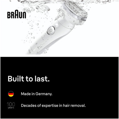 Braun Epilator Silk-épil 9, Hair Removal Device, Women Shaver & Trimmer, Pivoting Head, Wet and Dry Epilator, Includes Shaver Head and Trimmer Comb, SES9-030