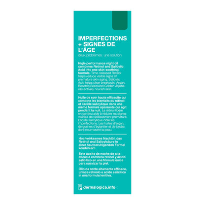 Dermalogica Retinol Clearing Oil Face Serum with Salicylic Acid - Anti-Aging Acne Treatment That Delivers Clearer, Vibrant Skin by Morning, (1 Fl Oz)