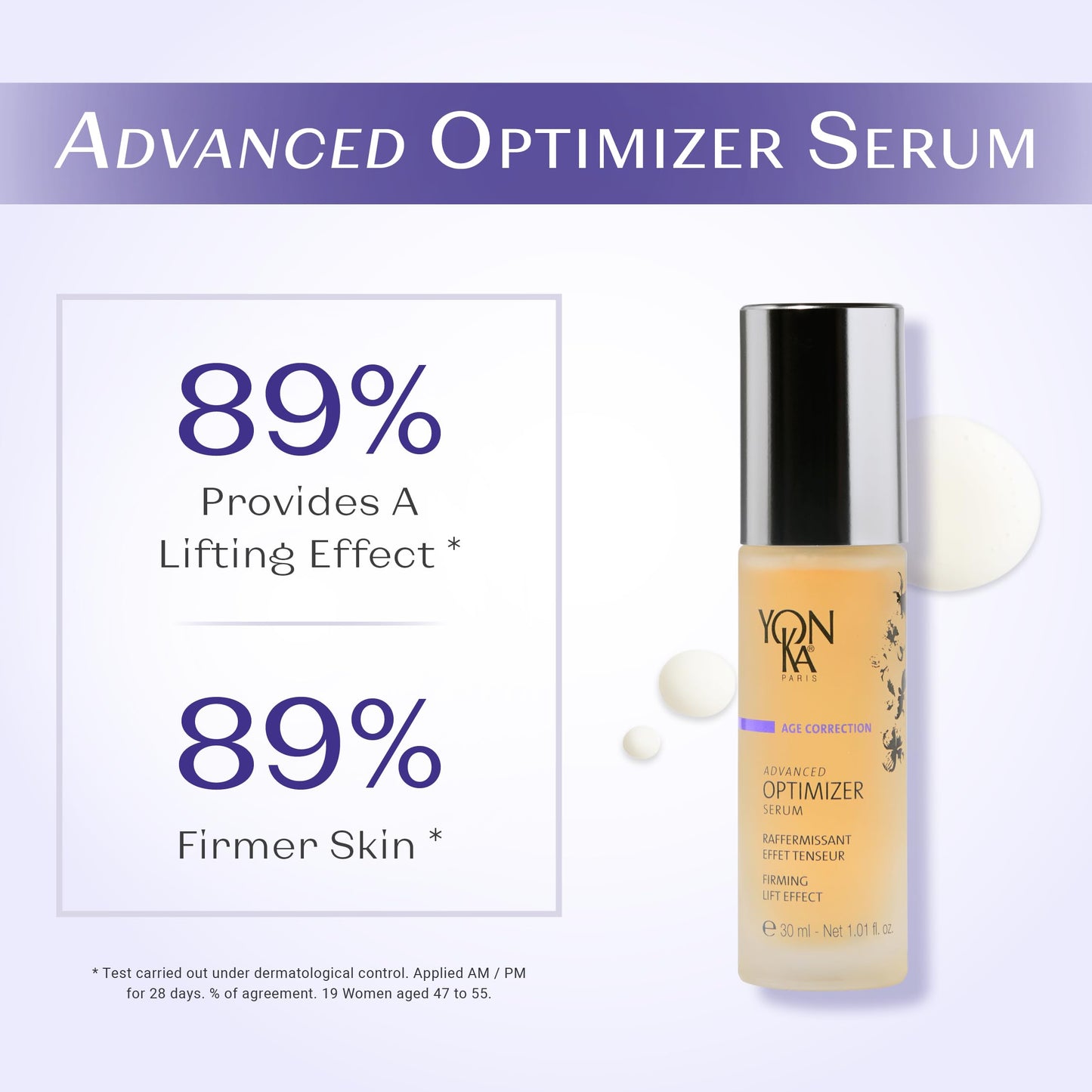 Yon-Ka Advanced Optimizer Serum | Anti-Aging Face Serum Gel with Marine Collagen and Hyaluronic Acid | Clinically Proven to Firm and Lift Skin | Paraben-Free | 1.01 fl oz