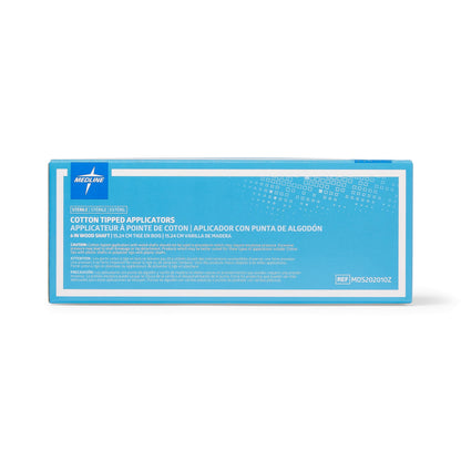 Medline Sterile Cotton-Tipped Wood Applicator, 6", Ideal for Application of Medication, Cleaning Skin, Arts & Craft and More (Pack of 200)