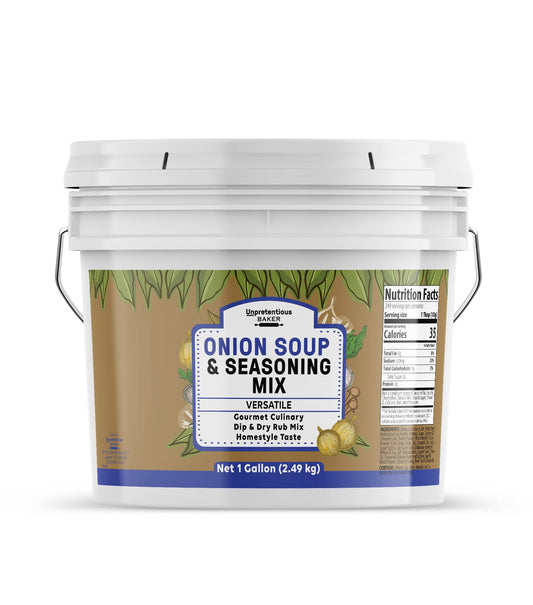Unpretentious Onion Soup & Seasoning Mix, 1 Gallon, Gourmet Culinary Blend, Great for Soups & Dips