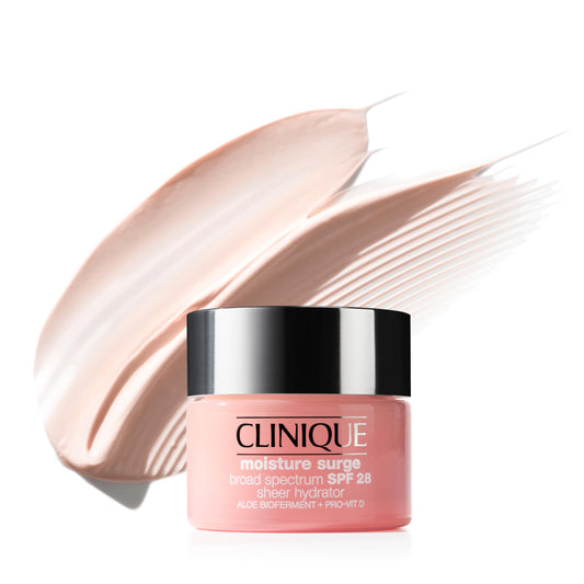 Clinique Moisture Surge Broad Spectrum SPF 28 Sheer Hydrator Face Moisturizer With Hyaluronic Acid, Aloe Bioferment + Provitamin D | Hydrating + Protecting