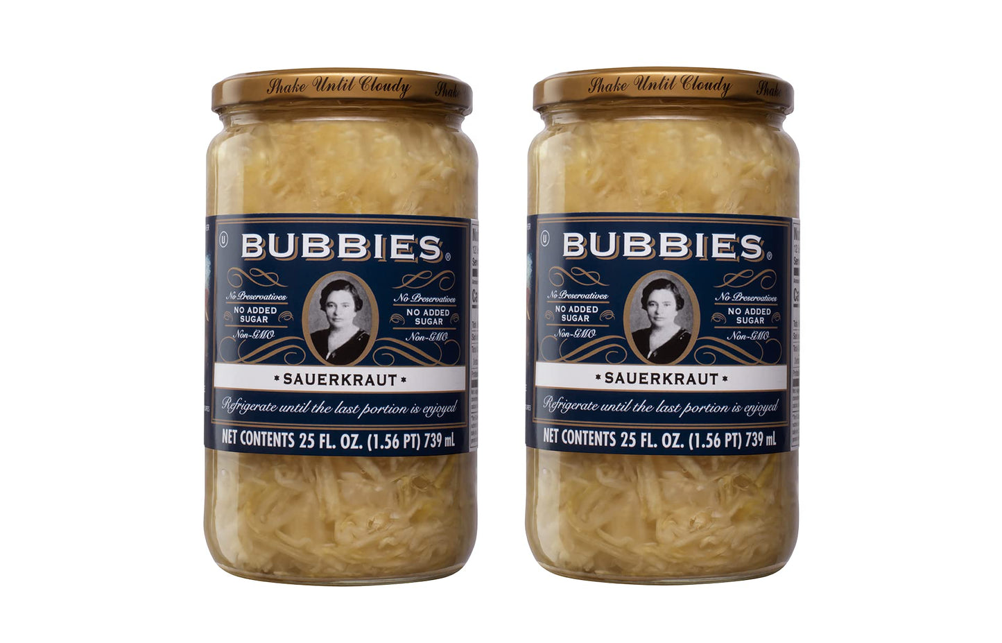 Bubbies Sauerkraut, 25 Fl Oz (Pack of 2)