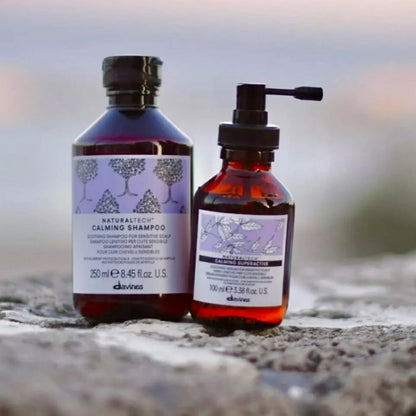 Davines Naturaltech Calming Superactive, Soothing & Relieving for Sensitive Scalp - With Blueberry Phytoceuticals - Leave-In Serum Calms Irritation Instantly, Travel Size, 3.38 Fl Oz
