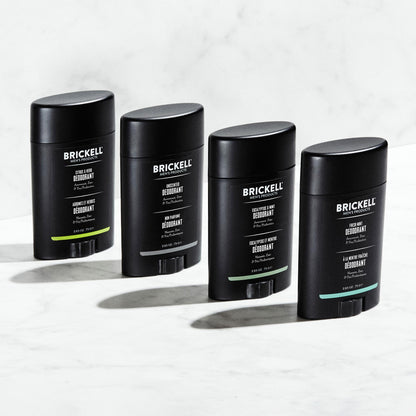 Brickell Men's Products Natural Deodorant For Men, Natural and Organic, Aluminum, Alcohol, and Baking Soda Free, 2.65 Ounce, Eucalyptus & Mint
