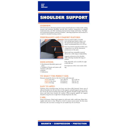 OTC Shoulder Support, Brace and Post-Surgical Protector, Neoprene, Medium