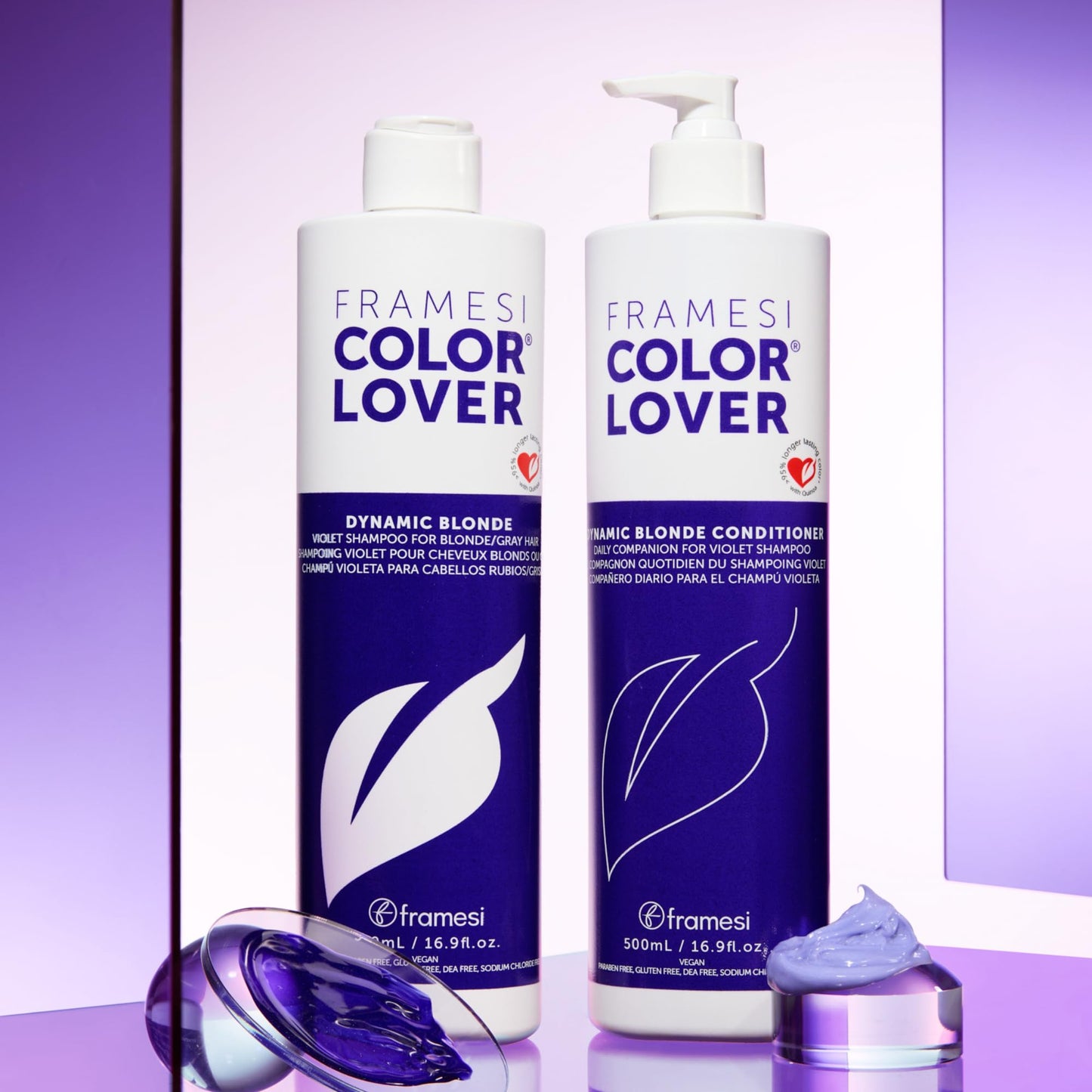 Framesi Color Lover Dynamic Blonde Conditioner, Purple Conditioner, Sulfate Free Conditioner, Color Treated Hair