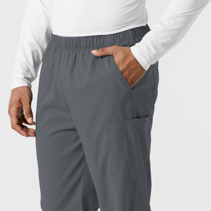 Wink Scrubs Unisex, Boundless, Straight-Leg Pants with Tuck-in Drawstring and 6 Pockets, Pewter, S Tall