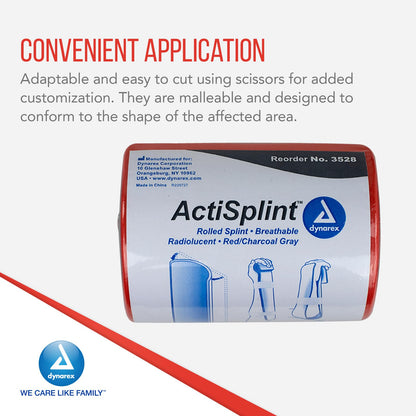 Dynarex Multipurpose ActiSplints - Reusable Waterproof First Aid Splints for Emergency Medical Supplies & Sports Medical Kit - 4¼" × 36" Rolled Splint, 1 Roll