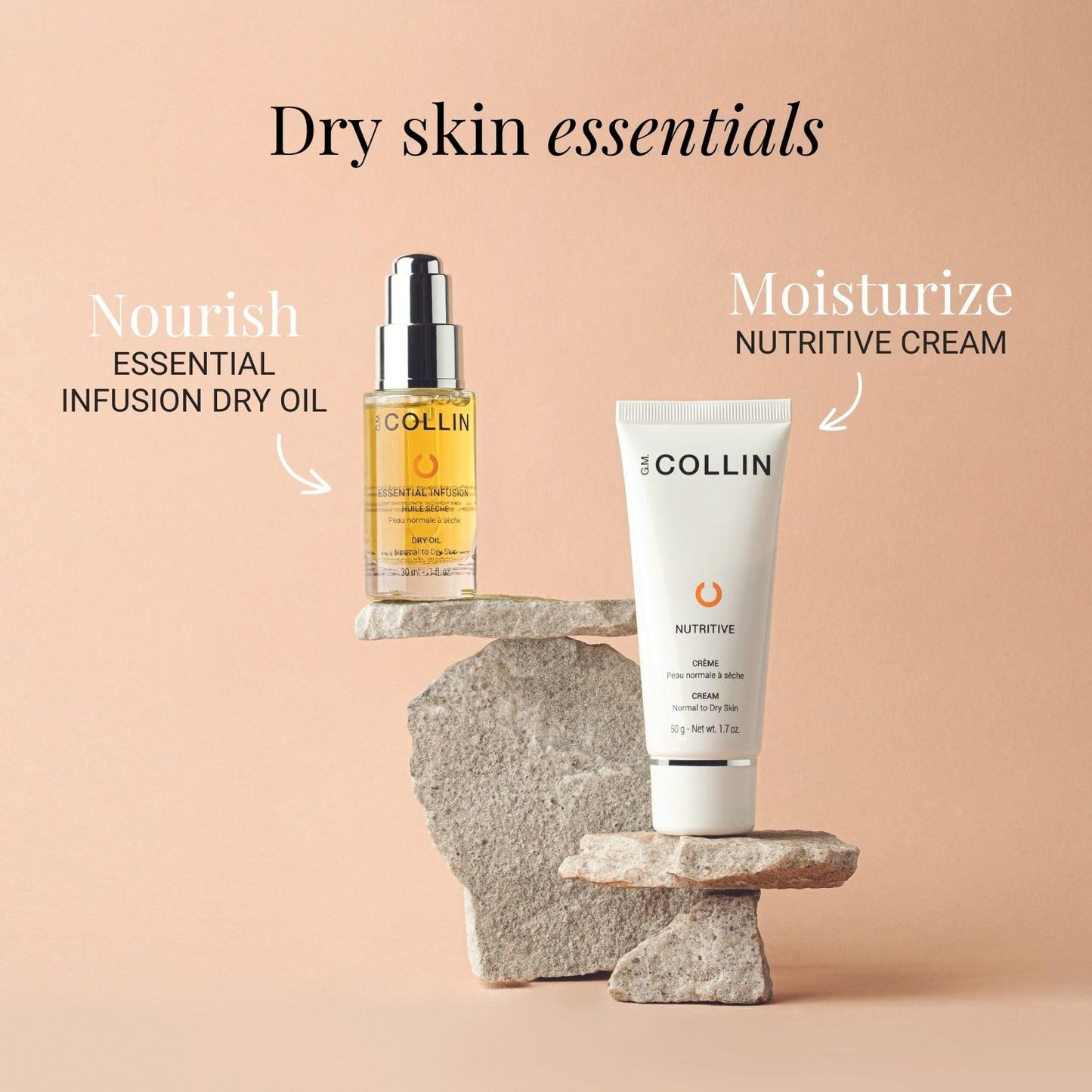 G.M. COLLIN Essential Infusion Dry Oil | Nourishing Face Serum For Dry Skin | Nourishes and Protects the Skin’s Moisture Barrier