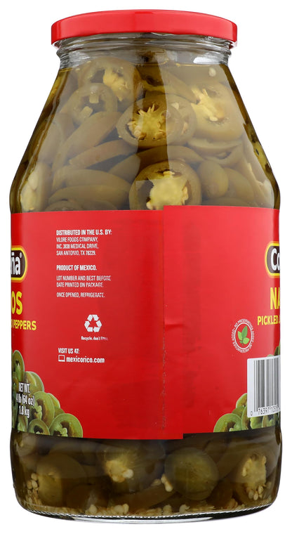 La Costeña Nacho Sliced Pickled Jalapeños, 64 Oz Jar