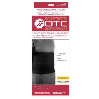 OTC Four-Panel Body Heavy Duty Select Series Abdominal Binder, Black, XX-Large