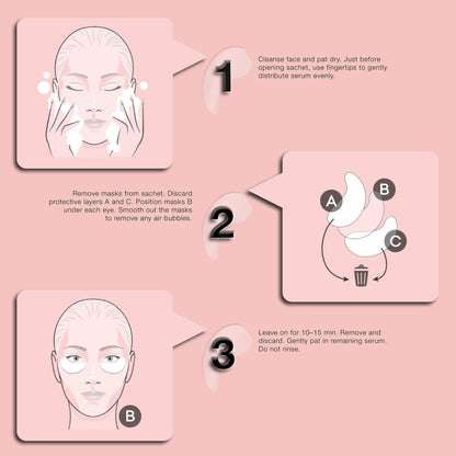 STARSKIN Eye Catcher 2 Pairs, Bio-Cellulose Under Eye Patches, for Dark Circles, Wrinkles, Eye Bags & Puffy Eyes, Brightening & Refining Under Eye Treatment, Korean Skincare