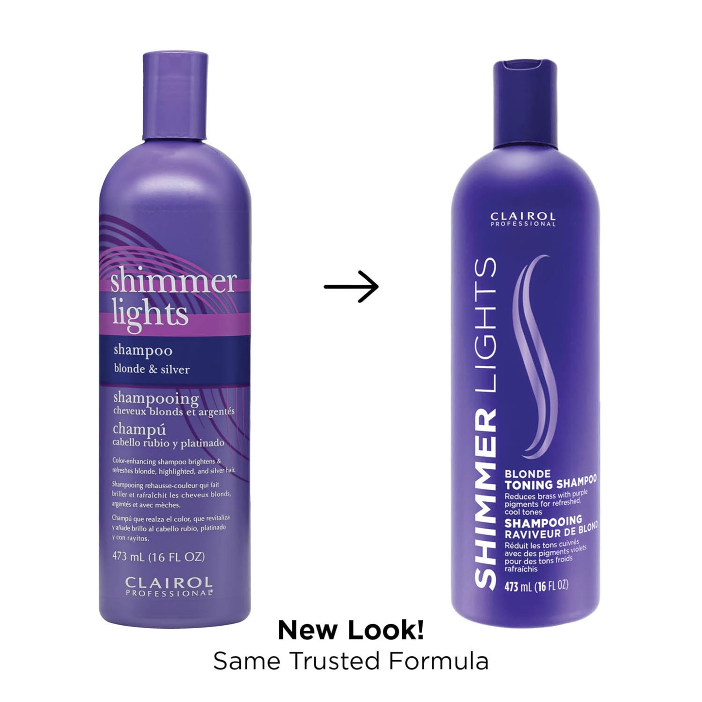 Clairol Professional Shimmer Lights Purple Shampoo| Neutralizes Brass & Yellow Tones | For Blonde, Silver, Gray & Highlighted Hair
