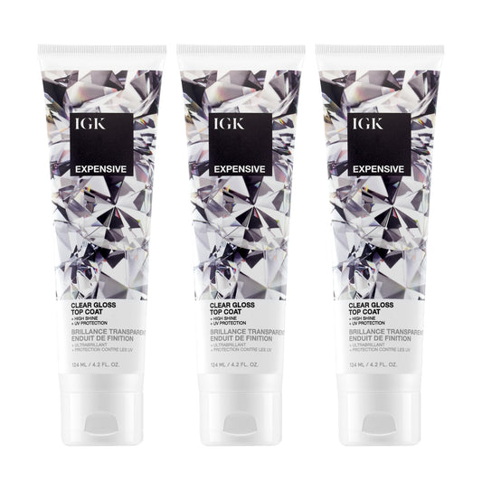 IGK Expensive Amla Oil Hi-Shine Topcoat – In-Shower Gloss Treatment for High Shine, UV Protection, and Color Enhancement – Vegan & Cruelty-Free