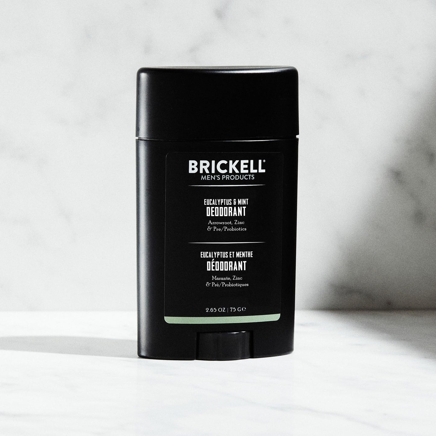 Brickell Men's Products Natural Deodorant For Men, Natural and Organic, Aluminum, Alcohol, and Baking Soda Free, 2.65 Ounce, Eucalyptus & Mint