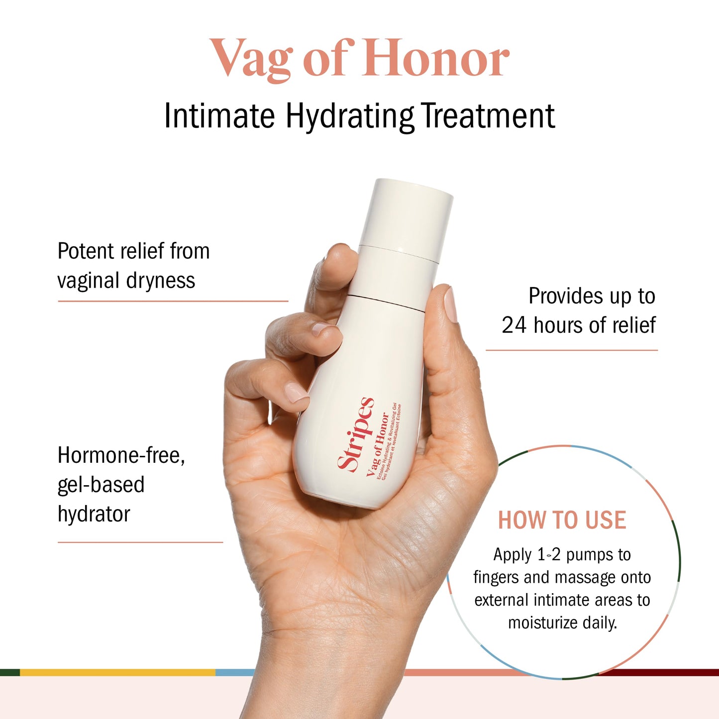 Stripes Naomi Watts Vag Honor Feminine Hydrating Gel Restore Moisture And Improve Dryness Soothing Squalane And Hyaluronic Acid Safe Sensitive Skin Menopause Support