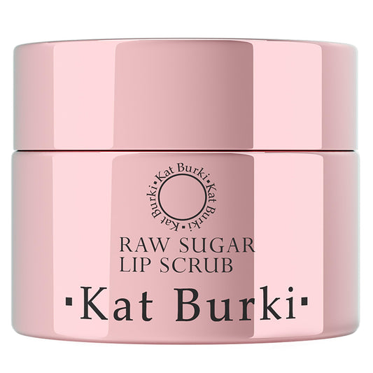 Kat Burki Raw Sugar Lip Scrub Exfoliator Smoothing and Moisturizing Treatment for Dry and Chapped Lips with Cold-Pressed Oils,1 Fl Oz