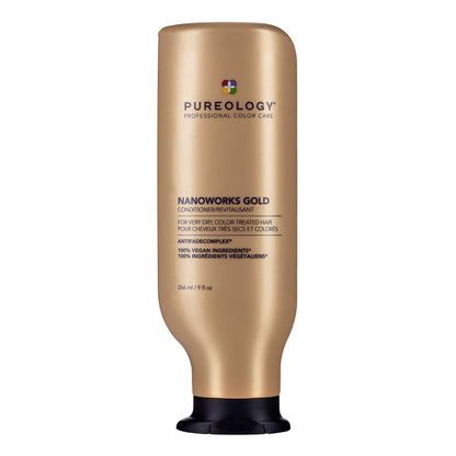 Pureology Nanoworks Gold Conditioner - For Very Dry and Color-Treated Hair, Restores & Strengthens Hair, Sulfate-Free & Vegan