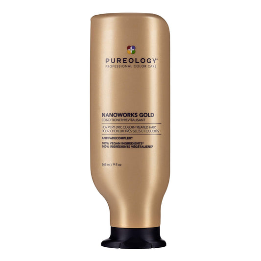 Pureology Nanoworks Gold Conditioner - For Very Dry and Color-Treated Hair, Restores & Strengthens Hair, Sulfate-Free & Vegan