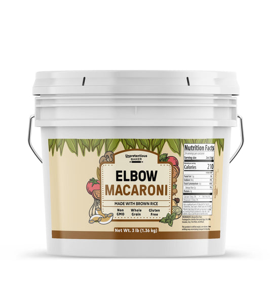 Unpretentious Brown Rice Elbow Macaroni, 1 Gallon, Whole Grain Pasta, Gluten Free