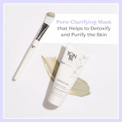Yonka Masque 103 | Clay Face Mask | Clarify Skin and Tighten Pores with Botanical Extracts and Triple Clay Blend | Oily and Acne Prone Skin | Paraben-Free | 3.30 oz