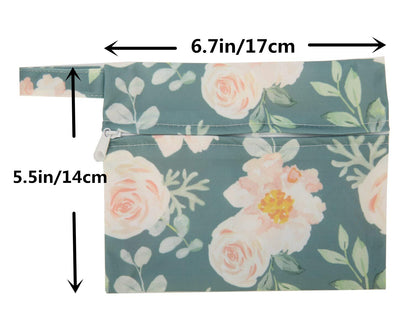 5 Cloth Menstrual Pads 1 Wet Bag XS Panty Liners Reusable Washable (Blue Feather Down, XS Panty Liners)