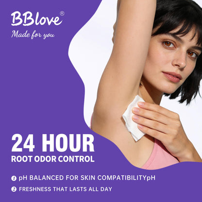 Acidified Body Wipes - 24H Odor Control, pH Balanced for Underarms & Whole Body, Aluminum-Free & Skin-Loving Formula, 80 Wipes