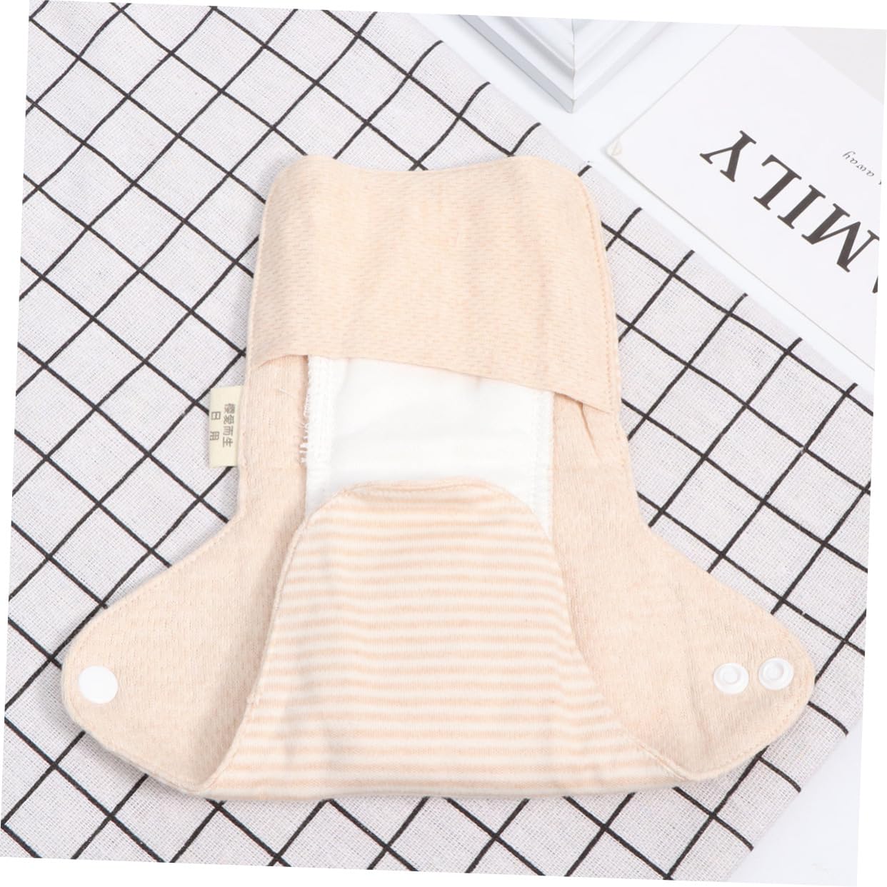 2pcs Reusable Menstrual Pads Portable Washable Sanitary Towels with Absorbent Organic Cotton Panty Liners for Womens Period and Postpartum Care