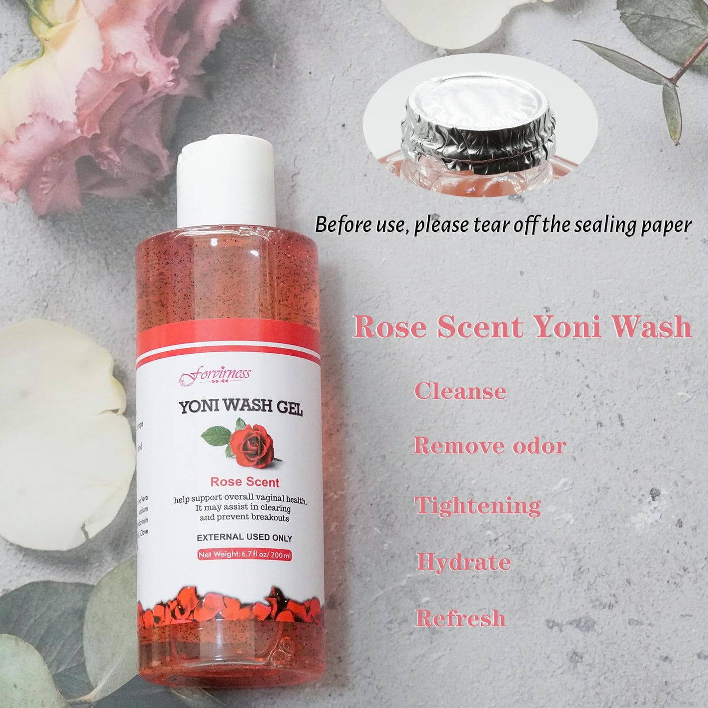 Feminine Wash, Natural Yoni Oil Set, Vaginal Wash with Cleaning Factor - Yoni Wash for Women PH Balance, 1 fl.oz Feminine Oil & 6.7 fl.oz Intimate Cleanser
