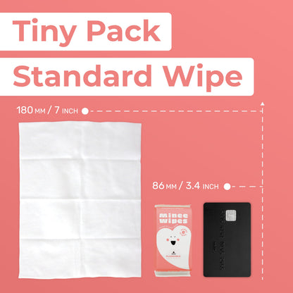 Impossibly Compact Travel Feminine Wipes - 99% Water and Aloe - pH Balanced, Period-Friendly & Ultra Soft - Travel Essentials for Women & Teens - Unscented - 8 Pack Total 48 Wipes
