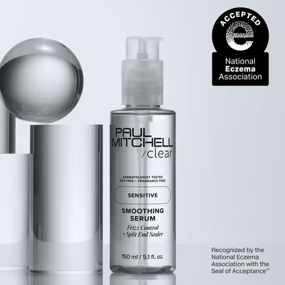 Paul Mitchell Clear Smoothing Serum, Blowout Primer, Fragrance Free, For Sensitive Scalp + Skin